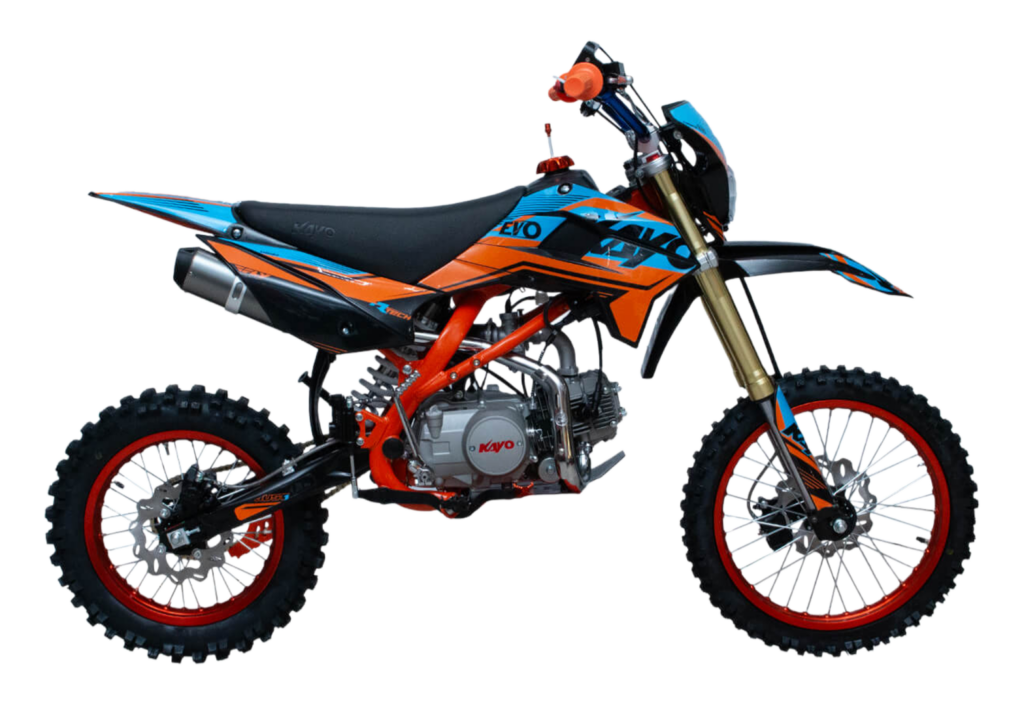 Питбайк KAYO EVOLUTION K125EM 17/14 KRZ (механ. сцепл., эл. стартер 2024 г.)
