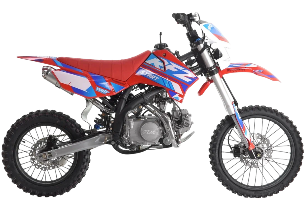 Питбайк Apollo RFZ START 125X-LE, 17/14 оранжевый (фара, электростартер)