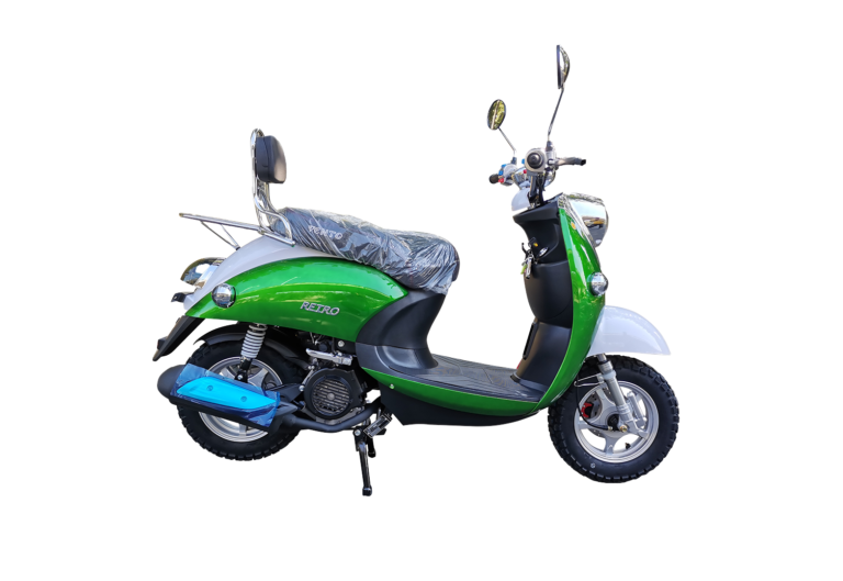 Скутер VENTO RETRO 49cc (150) сигнализация (99кг/100кг) (RED/WHITE/GREEN (Италия))